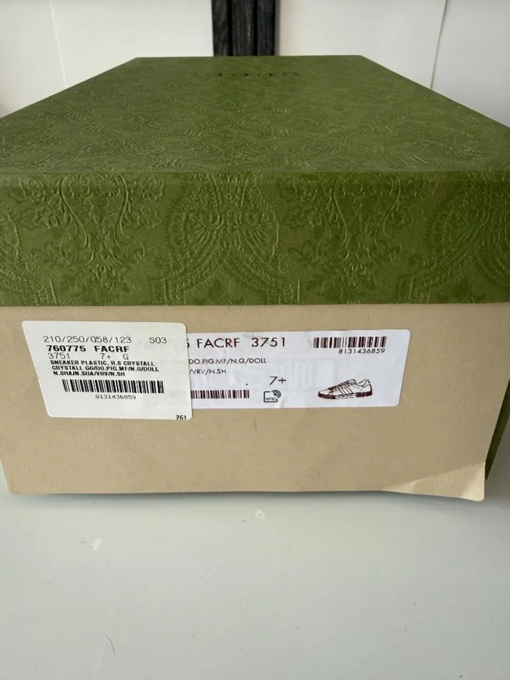 Ace GG Crystal Canvas Sneakers — Green